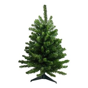 WISHKEY Small Christmas Tree 2 Feet for Christmas Celebration, Artificial Christmas Tree with Foldable Stand, Xmas Tree Christmas Decorations Items for Home Party Decor (Pack of 1, Green)