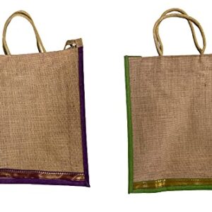Business Group India Eco friendly Jute Bags with Handle |Grocery Hand Bag|Pack of 2|,03