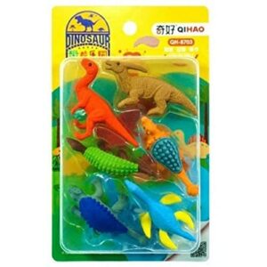 ANAB GI Dinosaur Theme Erasers Set for Kids (Educational Stationary Kit) Cute And Trendy Rubber Kit Set for Toddlers, Soft Non-Dust Stationery Activity Toy, Puzzle Erasers for School Supplies Stationery, Multi-Colour Unicorn Return Gifts for Students, Kids, Boys And Girls