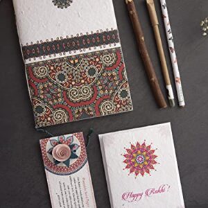 Scribbles : A Mini Stationery Eco-Friendly Plantable Seed Paper Rakhi Gift Kit | That Grows into a Plant