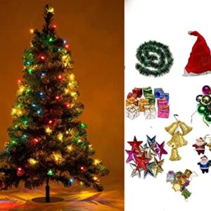 Collectible India 5 Feet Christmas Xmas Tree with Light, 88 Decoration Ornaments, Garland - X-mas Tree Combo for Home Decoration with Props- Christmas Decoration - Christmas Gifts (5)
