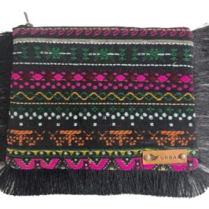 URBAA Multicolor Handmade, Eco Friendly Cotton Jacquard Pouch, Cosmetic Kit Bag, Small Makeup Bag, Multi-Function Travel Bag, Toiletry Bags, Organizing, Essentials