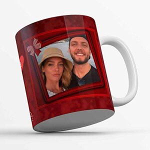 NDCOM Customized Photo Mug Personalized Mug Tea Coffee Mug White Ceramic Mug Gift for Friend, Boy Friend, Girl Friend, Sister, Brother, Husband, Wife. Valentine Gift, Birthday Gift, Anniversary Gift.