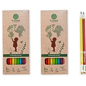 Prithwe Eco-Friendly Recycled Plantable Seed Pencils (Black Lead)
