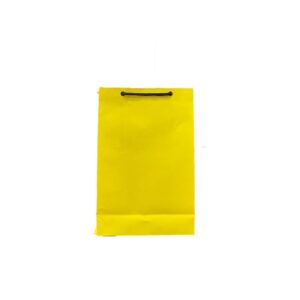 Bagello Yellow Solid Bag For Diwali Gift, Birthday Gift,New Year Gift, Christmas Gift,Reusable Eco_ Friendly Bags Yellow Bag (8X12X4) Pack Of 10
