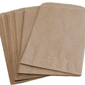 ADD GEAR Eco Friendly Biodegradable 100 GSM Paper Bag (Brown, 8x13-inch) -Pack of 100