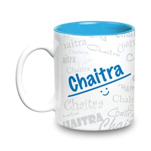 Hot Muggs Me Graffiti Mug - Chaitra Personalised Name Ceramic, 315ml, 1 Unit